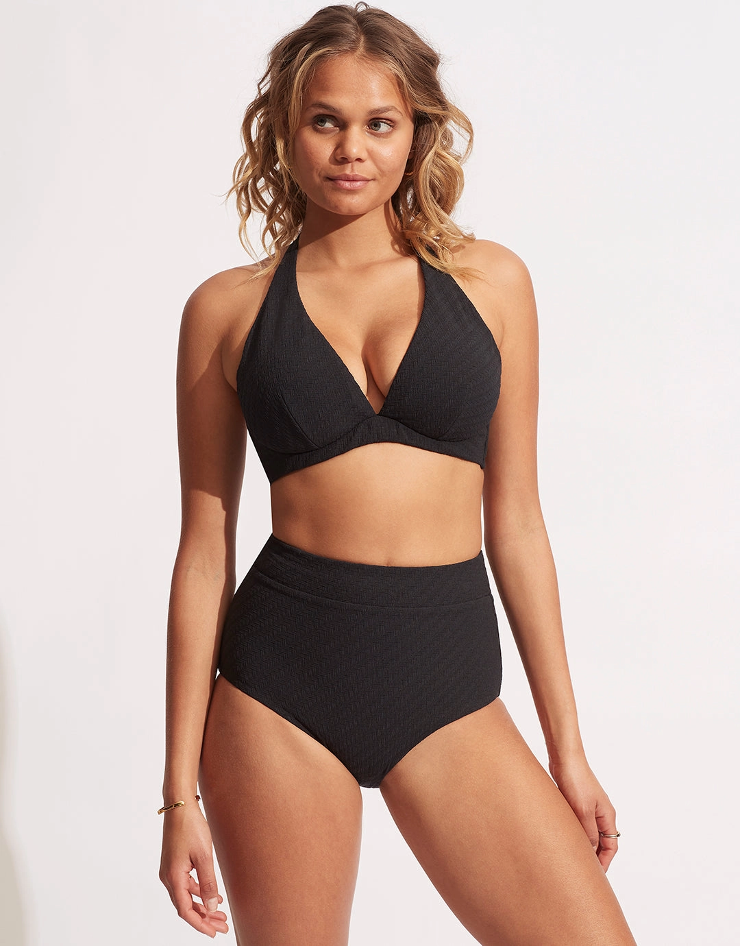 Willow DD Fixed Tri Bikini Top - Black