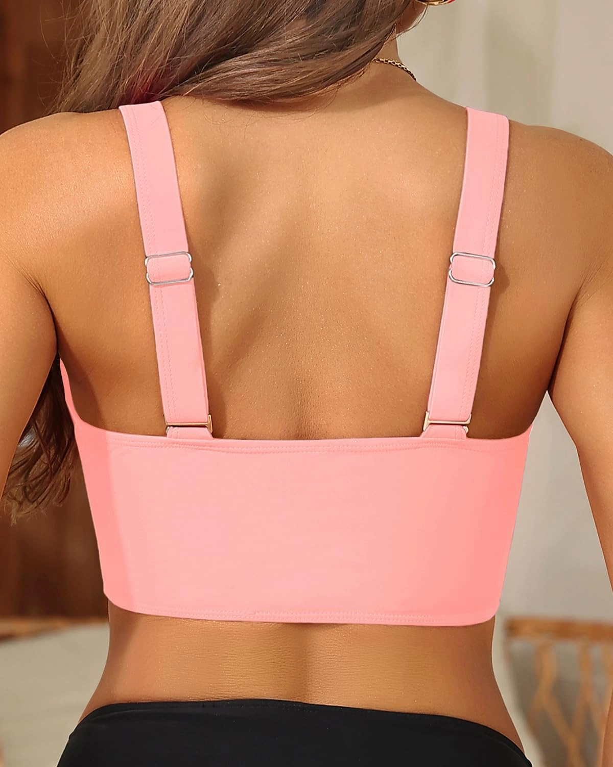Women's Bikini Top - Supportive Swimsuit for Large Bust - 2025 Cut Out Twist Swim Top