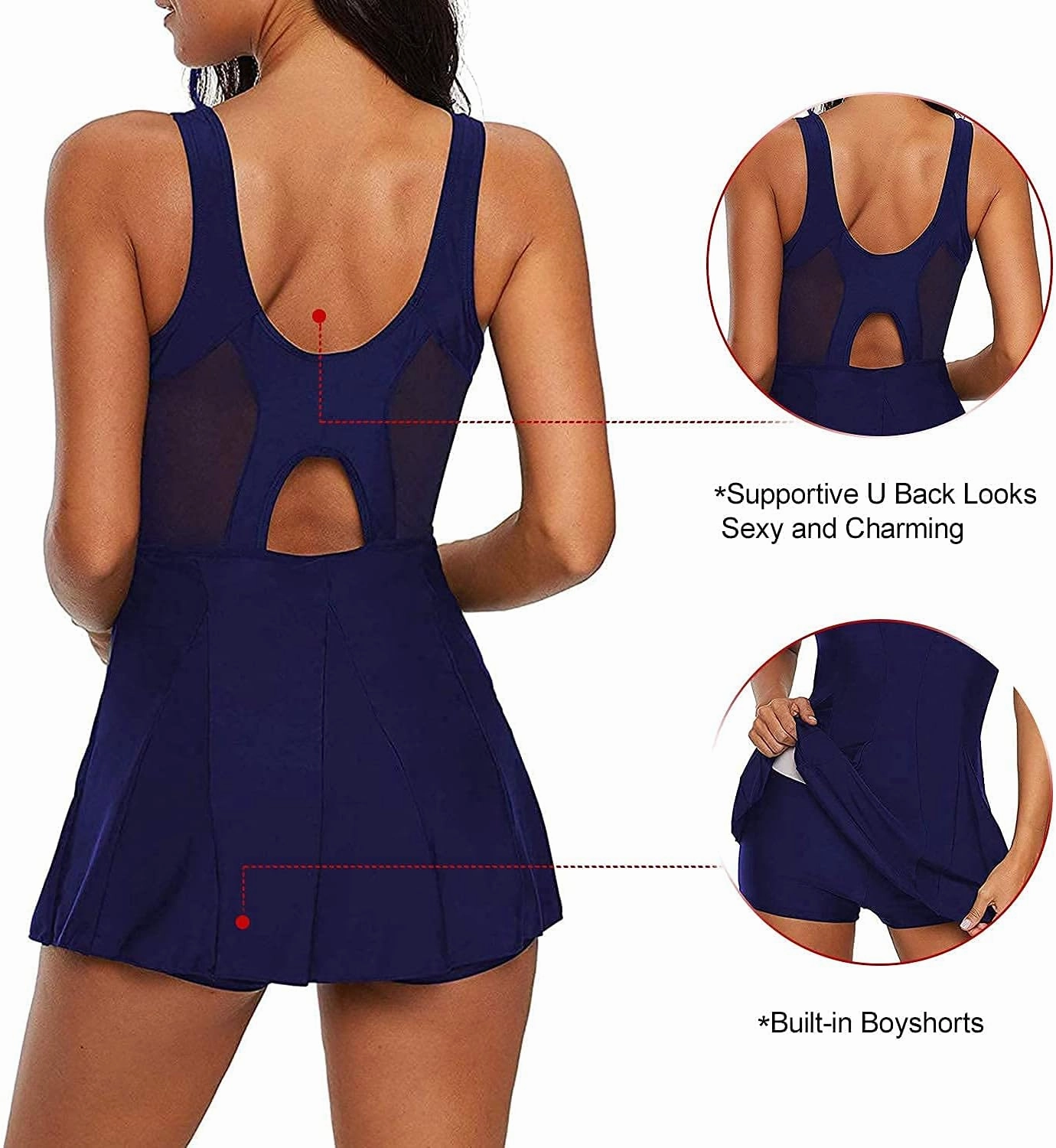 Zando Swim Suits for Women 2025 Swim Dress Womens SwimsuitsBathing Suits Swim Skirt One Piece Swimsuit Tummy Control