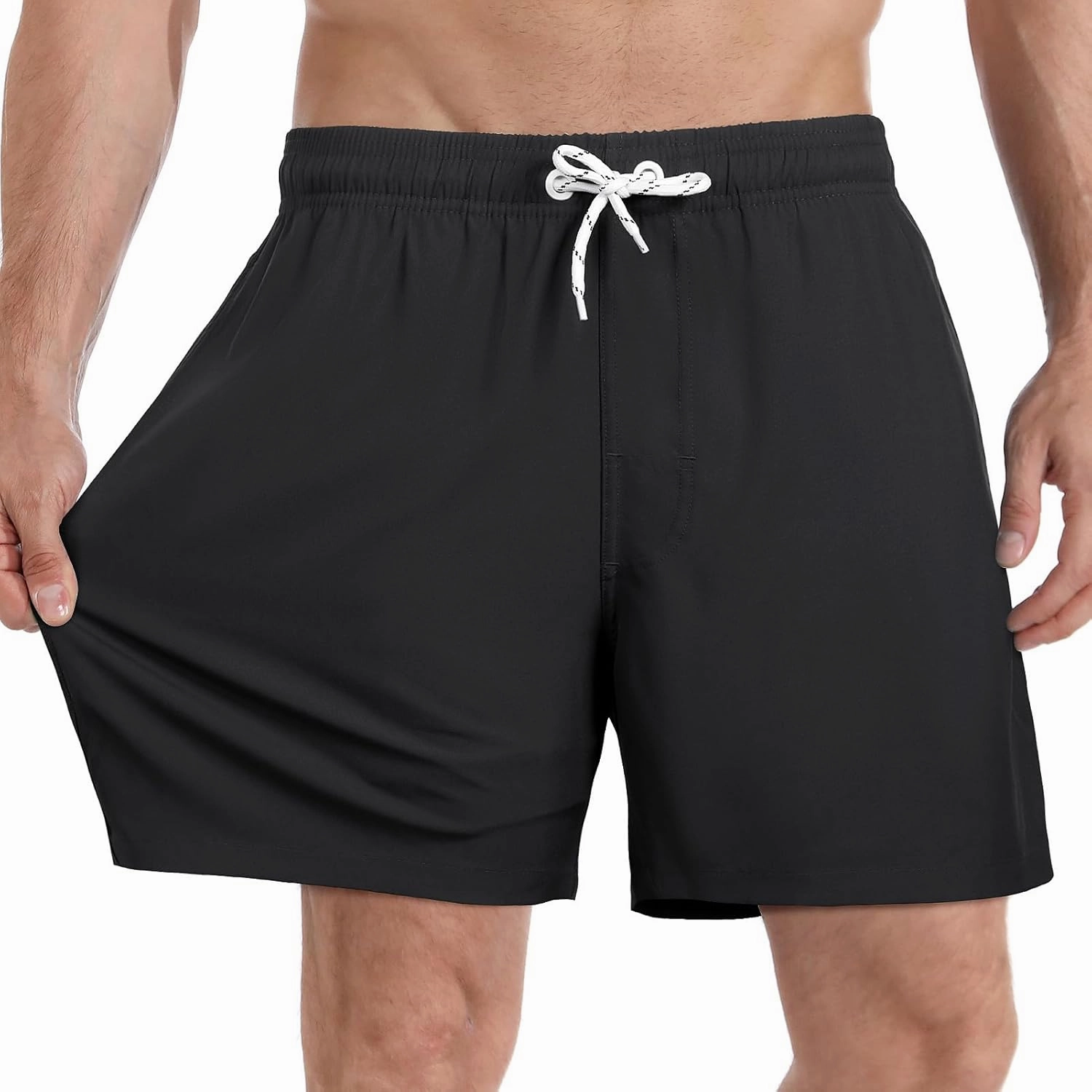 zeetoo Mens Swim Trunks with Compression Liner 5.5" Inseam Shorts Bathing Suit Quick Dry Swimsuit