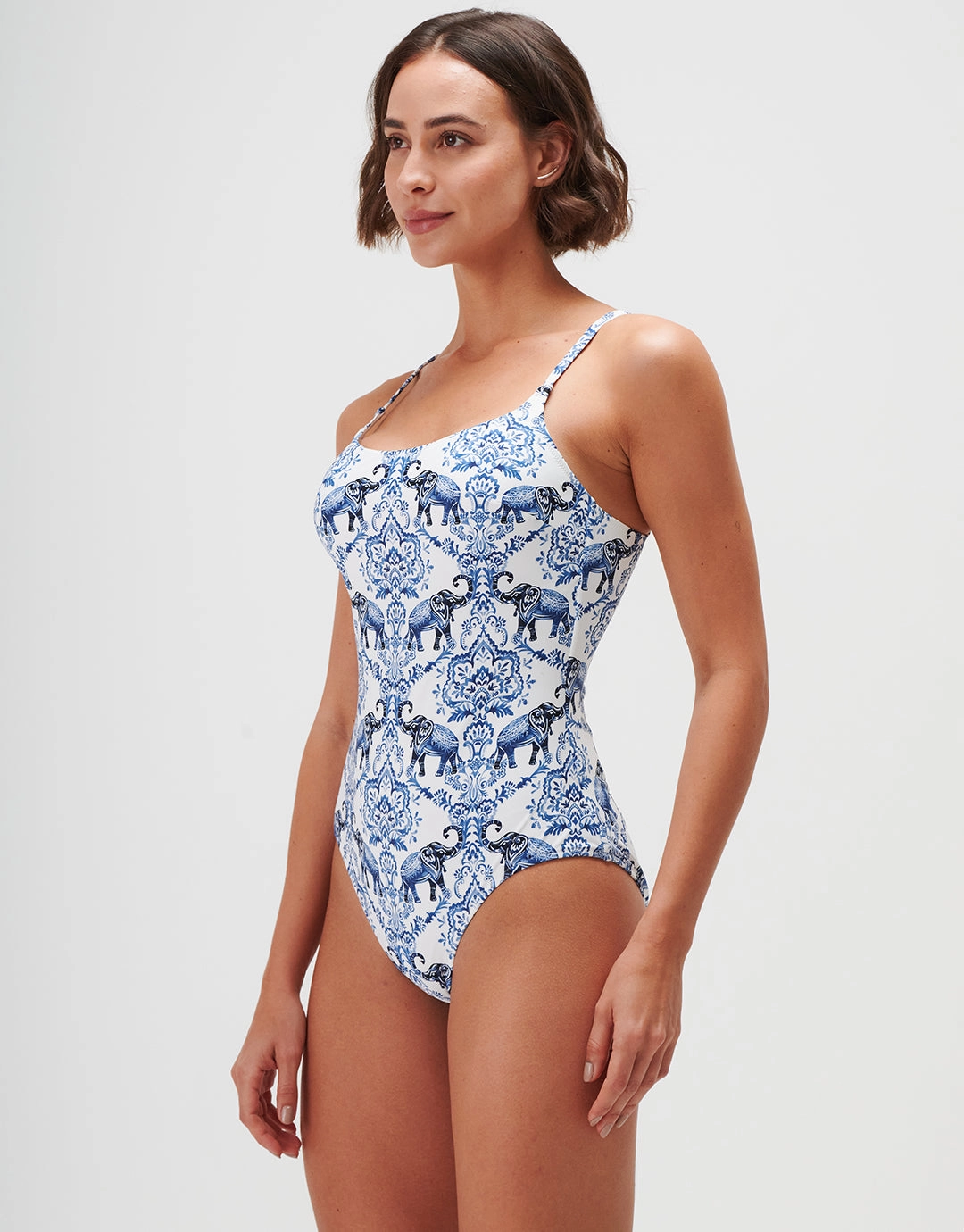 Zuri Tank Swimsuit - Porcelain